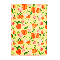 Peach Print Cotton Tea Towel By Rice DK